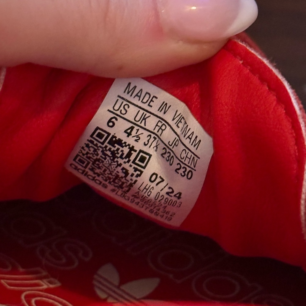 Adidas Samba Red White Gum-Soled Sneakers - Picture 4 of 4